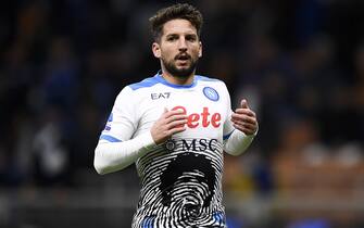 MILAN, ITALY - November 21, 2021: Dries Mertens of SSC Napoli looks dejected during the Serie A football match between FC Internazionale and SSC Napoli. (Photo by Nicolò Campo/Sipa USA)
