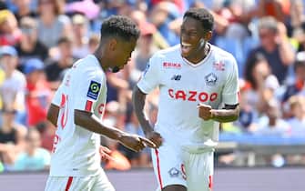 09 Jonathan Christian DAVID (losc) - 20 Angel GOMES (losc) during the Ligue 1 match between Montpellier and Lille at Stade de la Mosson on September 4, 2022 in Montpellier, France. (Photo by Alexandre Dimou/FEP/Icon Sport/Sipa USA) - Photo by Icon Sport/Sipa USA