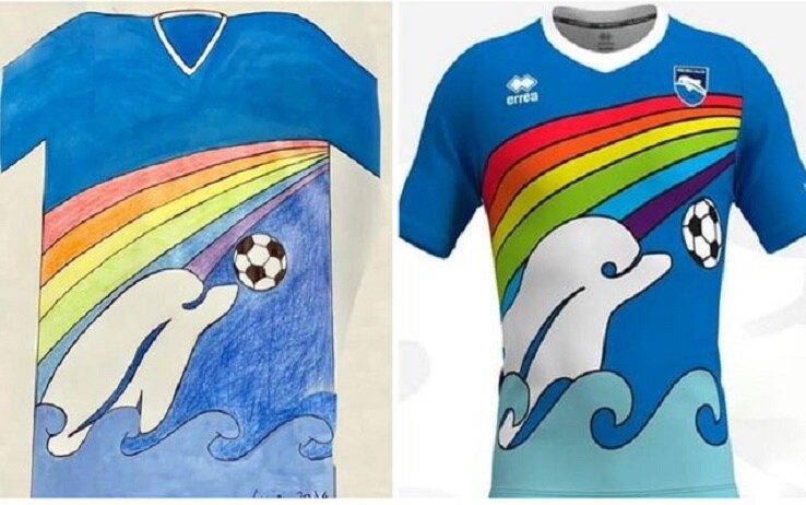 Pescara La Nuova Maglia Special Disegnata Da Un Bambino Sky Sport