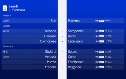 Serie B, calendario e partite della 1^ giornata