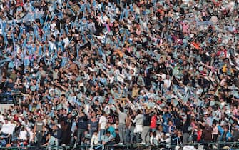 20080308 CAMPIONATO DI CALCIO DI SERIE A: PARTITA NAPOLI ROMA : Lo stadio San apolo gremito per il Derby     FOTO ANSA CESARE ABBATE