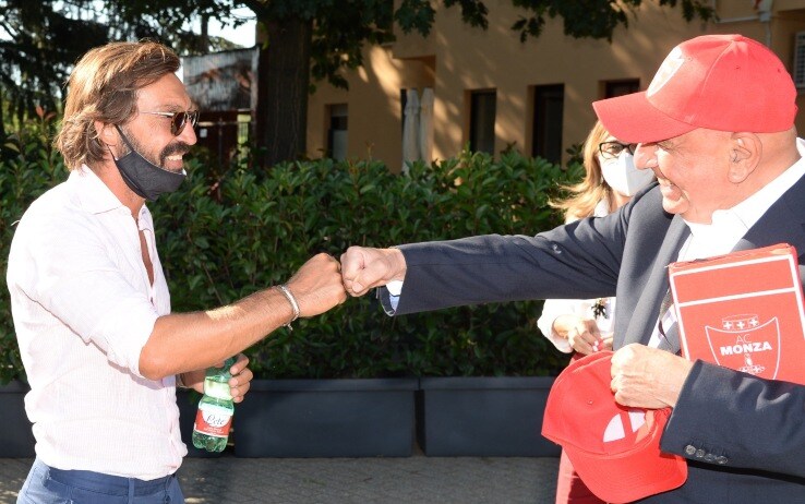 Pirlo fa visita a Brocchi e Galliani: osserva Monza-Juve Primavera. FOTO