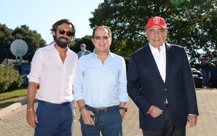 Pirlo, Galliani e Paolo Berlusconi