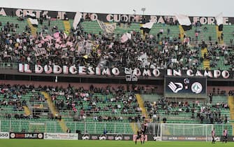 Supporters of Palermo during the Serie C match between Palermo FC and Avellino, at Renzo Barbera Stadium. Italy, Sicily, Palermo, 31-10-2021 (Photo by Francesco Militello Mirto/NurPhoto via Getty Images)