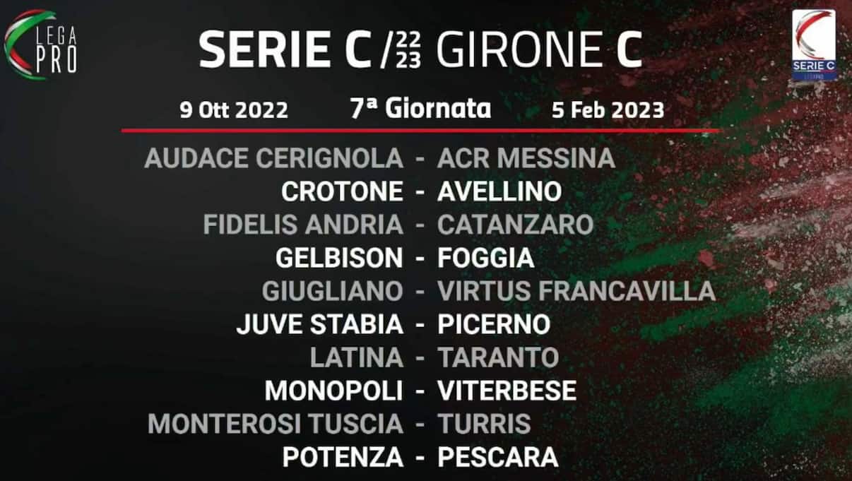 Serie C, il calendario 2022 2023 del girone C Sky Sport Serie C, il calendario 2022 2023 del girone C Sky Sport