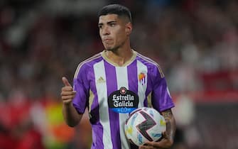Lucas Olaza of Real Valladolid during the La Liga match between Girona FC and Real Valladolid played at Montilivi Stadium on September 9, 2022 in Girona, Spain. (Photo by Bagu Blanco / PRESSIN)  (Photo by pressinphoto/Sipa USA)