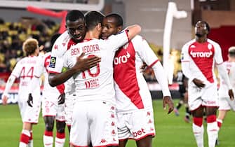 19 Youssouf FOFANA (asm) - 04 Mohamed CAMARA (asm) during the Ligue 1 Uber Eats match between Monaco and Ajaccio at Stade Louis II on January 15, 2023 in Monaco, Monaco. (Photo by Anthony Bibard/FEP/Icon Sport/Sipa USA)