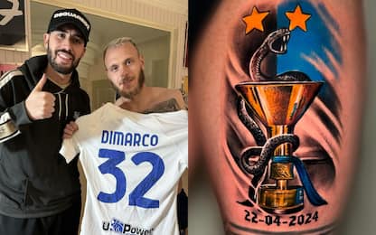 Dimarco, promessa mantenuta: nuovo tattoo scudetto
