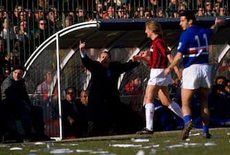 ©delmati/lapresse
archivio storico
sport
calcio
anni '90
Vujadin Boskov
nella foto: l'allenatore della Sampdoria Vujadin Boskov