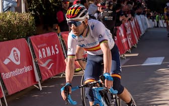 epa08182356 Spanish rider Alejandro Valverde of Movistar team in action during the Serra de Tramutana trophy (160.5 km), second stage of the 28th Playa de Palma Challenge Mallorca Cycling Tour in Deia, Balearic Islands, Spain, 31 January 2020.  EPA/ATIENZA