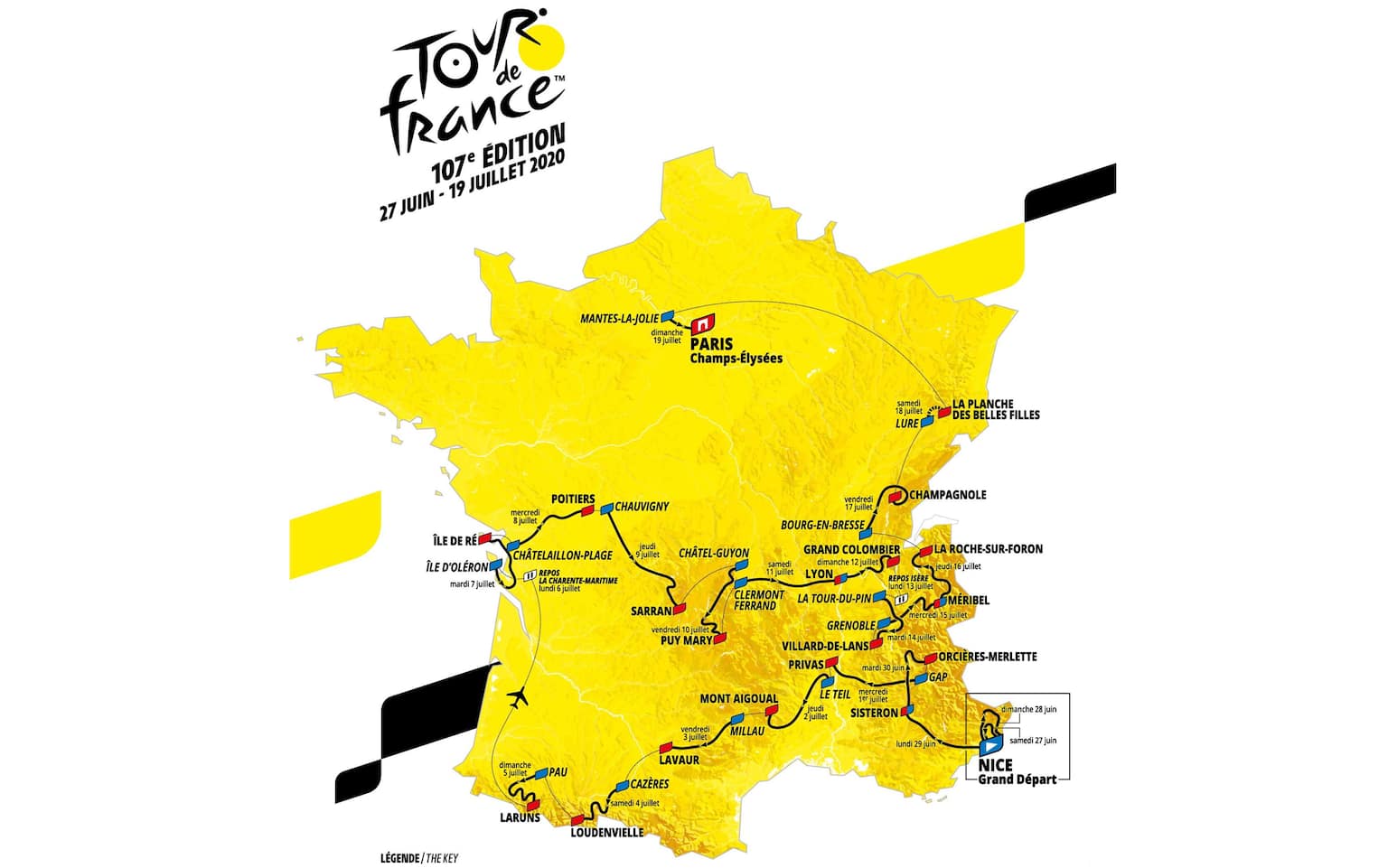 Tour de France le altimetrie delle 21 tappe. FOTO Sky Sport