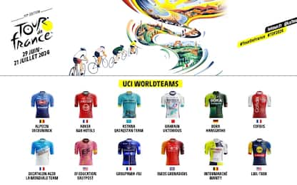 Tour de France, le 22 squadre dell'edizione 2024