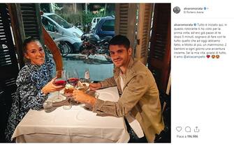 Alice Campello e Alvaro Morata a Milano