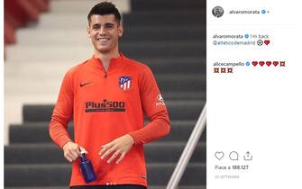L'attaccante dell'Atletico Madrid Alvaro Morata