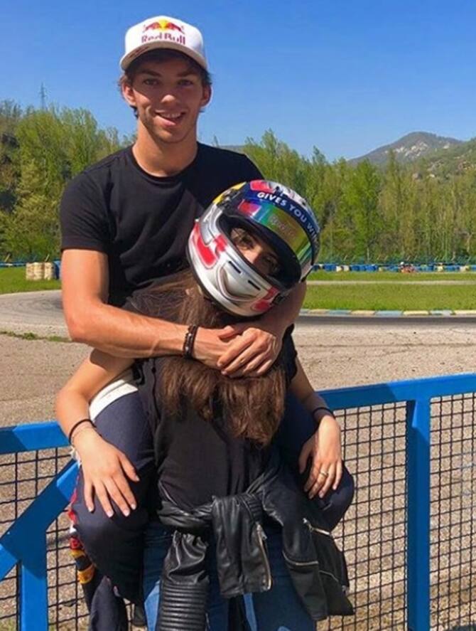 Gasly 2°, la fidanzata Caterina (bolognese) pazza di lui 'Ti amo!'. LE