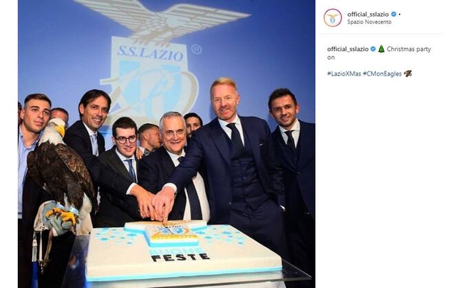 Lazio Christmas Party La Cena Di Natale Biancoceleste Le Foto Sky Sport