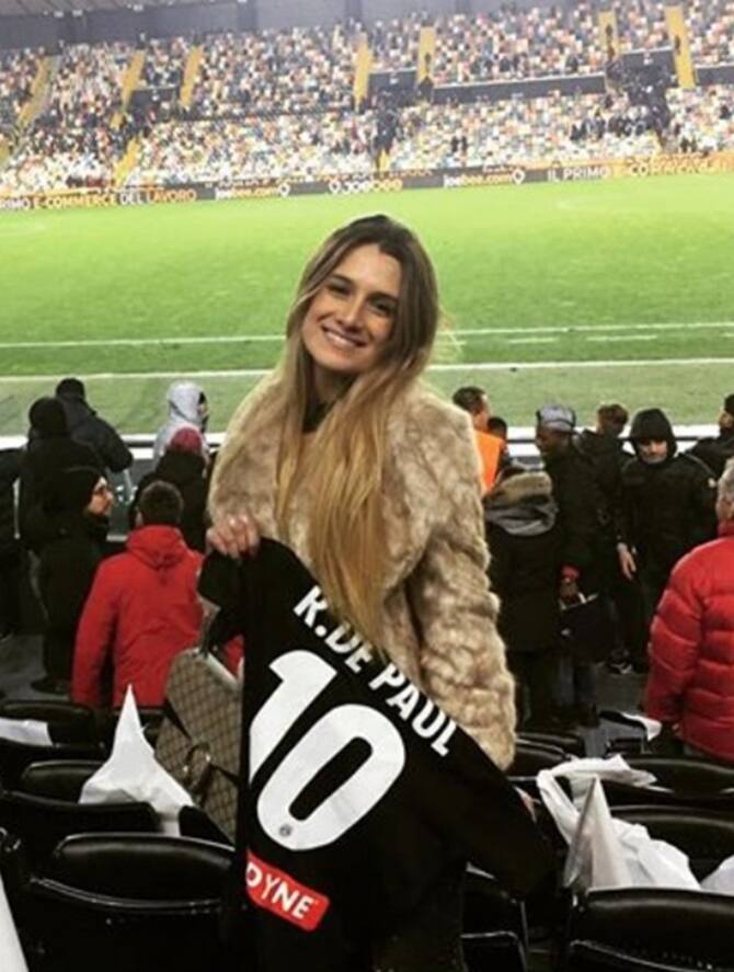 De Paul Un Gol Al Bacio Per La Fidanzata Camila Foto Sky Sport
