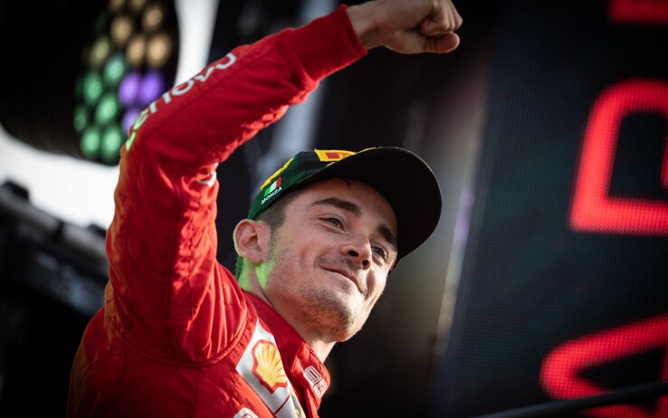 Charles Leclerc sul podio di Monza nel 2019 leclerc