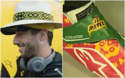 Ricciardo, un look da vero messicano. VIDEO