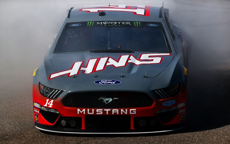 La Ford Mustang guidata dai piloti Haas Haas