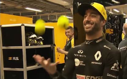 Ricciardo, il vero Circus: fa il giocoliere. VIDEO