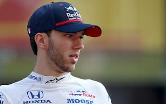 ABU DHABI, UNITED ARAB EMIRATES - DECEMBER 01: Pierre Gasly of France and Scuderia Toro Rosso looks on, on the drivers parade before the F1 Grand Prix of Abu Dhabi at Yas Marina Circuit on December 01, 2019 in Abu Dhabi, United Arab Emirates. (Photo by Charles Coates/Getty Images)