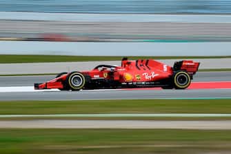 Ferrari's German driver Sebastian Vettel takes part in the tests for the new Formula One Grand Prix season at the Circuit de Catalunya in Montmelo in the outskirts of Barcelona on February 27, 2020. (Photo by Josep LAGO / AFP) (Photo by JOSEP LAGO/AFP via Getty Images)