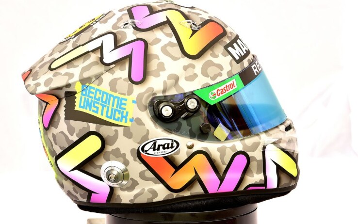 Il nuovo casco di Daniel Ricciardo