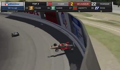 IndyCar virtuale, ma l'incidente fa paura. VIDEO
