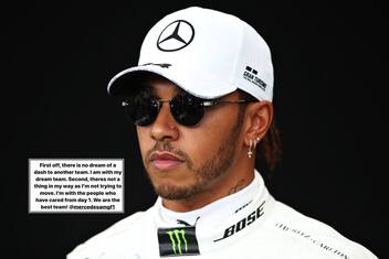 Hamilton: "Via da Mercedes? No, siamo i migliori"