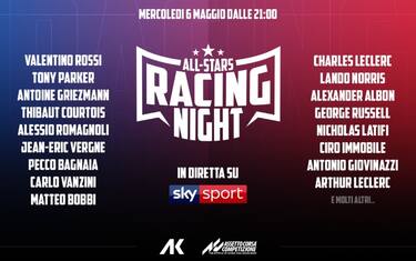 F1 vs MotoGP, l'All Stars Racing Night è su Sky