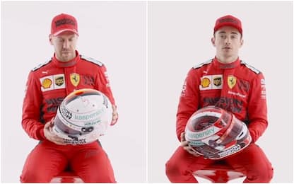 Sulla testa di Vettel e Leclerc: i caschi 2020