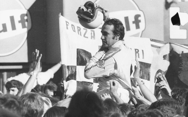 Clay Regazzoni vittorioso a Monza, nel settembre 1970 Regazzoni
