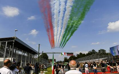 Lo spettacolo delle Frecce Tricolori a Monza. FOTO