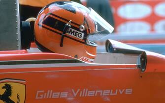 Aug 1979:  Portrait of Gilles Villeneuve of Canada in his Scuderia Ferrari before a Formula One race. \ Mandatory Credit: Allsport UK /Allsport