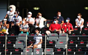 SOCHI, RUSSIA - SEPTEMBER 25:  Fans watch the action during practice ahead of the F1 Grand Prix of Russia at Sochi Autodrom on September 25, 2020 in Sochi, Russia. (Photo by Peter Fox/Getty Images)