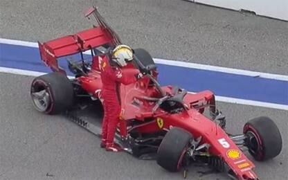 Vettel a muro nelle qualifiche, che botto! VIDEO