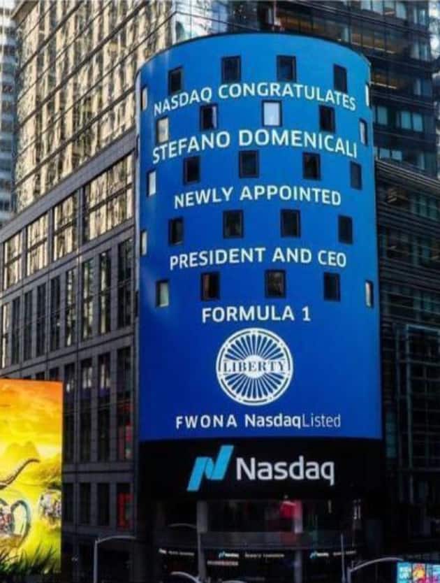 Domenicali nuovo Ceo della F1, le congratulazioni del Nasdaq a New York