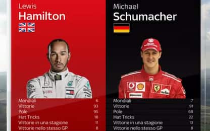 Hamilton-Schumacher, numeri a confronto. VIDEO