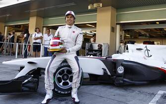 2010 Formula One Young Driver Test 2010 Formula One Young Driver Test
Yas Marina Circuit, Abu Dhabi, United Arab Emirates
17th November 2010.
Sergio Perez, BMW Sauber C29 Ferrari. Portrait.
World Copyright: Glenn Dunbar /LAT Photographic
ref: Digital Image _G7C1227
