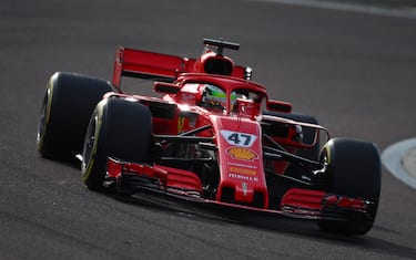 Mick Schumacher in pista con la Ferrari 2018. FOTO