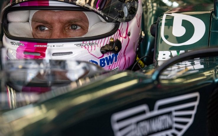 Sebastian Vettel riparte dall'Aston Martin Sebastian Vettel sull'Aston Martin