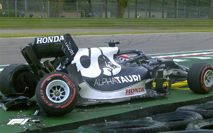 Formula 1, GP Emilia Romagna: Tsunoda, incidente con Alpha Tauri nel Q1 delle qualifiche. VIDEO | Sky Sport