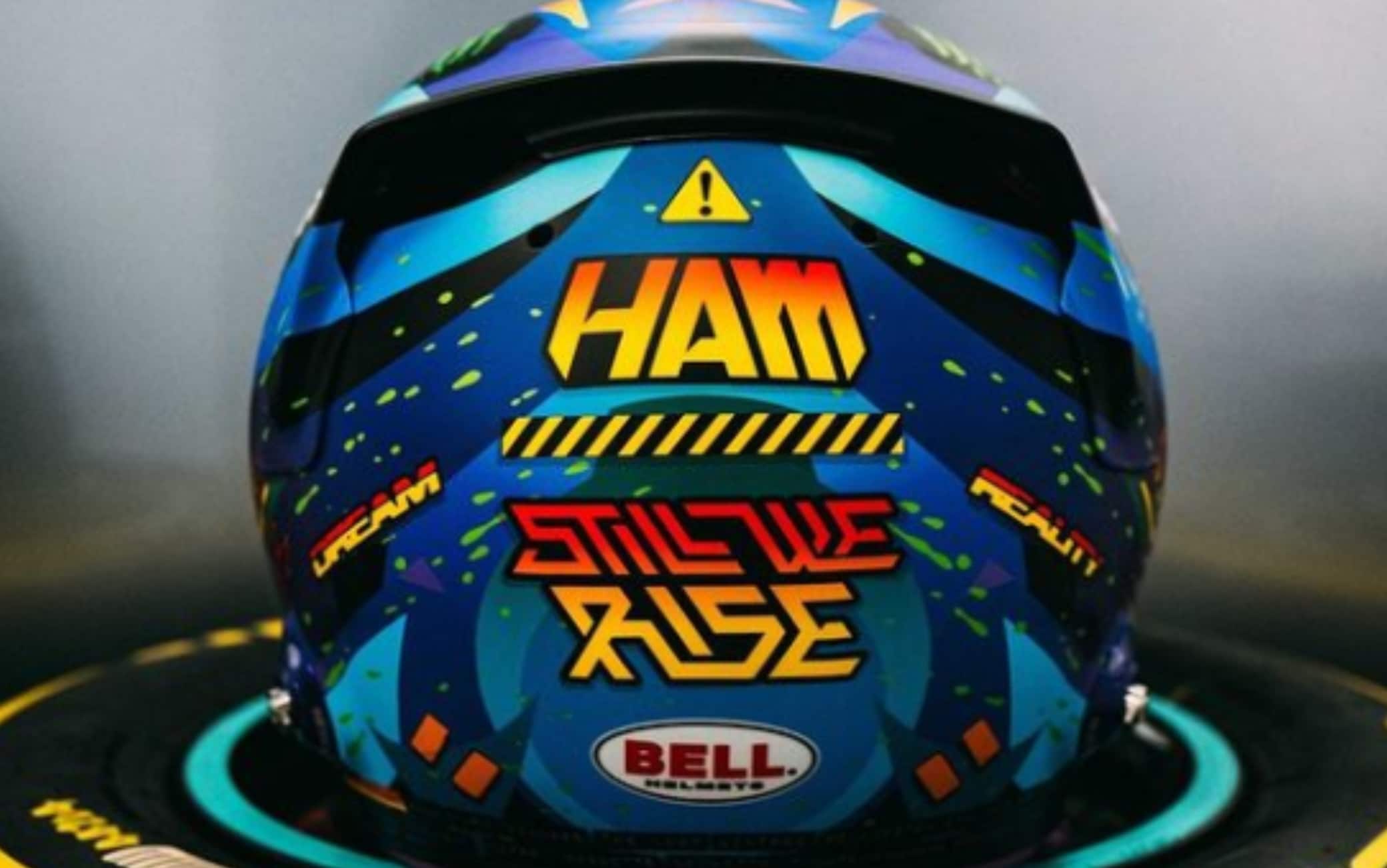 Formula 1, lo spettacolare casco di Hamilton per il GP di ...