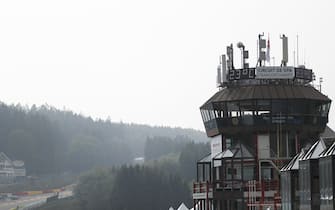 SPA-FRANCORCHAMPS, BELGIUM - AUGUST 29: A scenic view of the Spa pit control tower and Eau Rouge during the Belgian GP at Spa-Francorchamps on August 29, 2019 in Spa-Francorchamps, Belgium. (Photo by Zak Mauger / LAT Images)