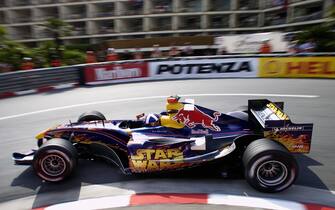 MONTE CARLO, MONACO - MAY 22: David Coulthard, Red Bull RB1 Cosworth during the Monaco GP at Monte Carlo on May 22, 2005 in Monte Carlo, Monaco. (Photo by Rainer Schlegelmilch)