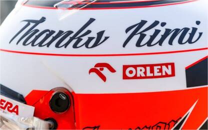 Giovinazzi, il casco che omaggia Raikkonen. FOTO