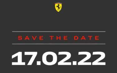 Ferrari 2022, presentazione il 17 febbraio