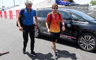 CIRCUIT DE BARCELONA-CATALUNYA, SPAIN - MAY 19: Fernando Alonso, Alpine F1 Team arrives in the paddock during the Spanish GP at Circuit de Barcelona-Catalunya on Thursday May 19, 2022 in Barcelona, Spain. (Photo by Mark Sutton / Sutton Images)