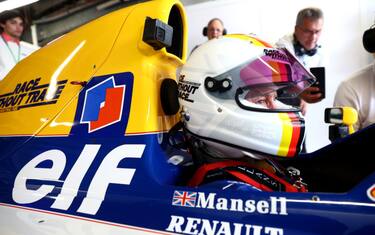 Vettel, giro sulla FW14B di Mansell: ora è "green"